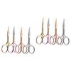 NOLITOY 8pcs Professional Beard Scissors Stainless Steel Mustache Trimmer Shears for Men Hair Cutting Scissors for Barber Shop Diy Random Color view 1