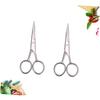 NOLITOY 4pcs Stainless Steel Beard Trimming Scissors for Men Shears for Barbershop Home Use Precision Grooming Tools for Stylish Beard Care Silver view 2
