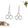 NOLITOY 4pcs Stainless Steel Beard Trimming Scissors for Men Shears for Barbershop Home Use Precision Grooming Tools for Stylish Beard Care Silver view 3