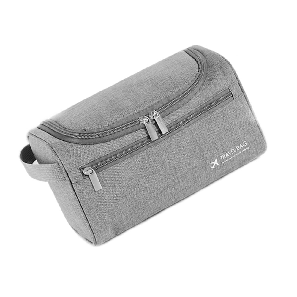 L & FY Portable Toiletry Bag For Men, Small Shaving Travel Bag,Dopp Kits For Toiletries, Travel Accessories, Essentials (Grey)
