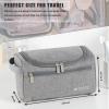 L & FY Portable Toiletry Bag For Men, Small Shaving Travel Bag,Dopp Kits For Toiletries, Travel Accessories, Essentials (Grey) view 2