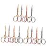 NOLITOY 12pcs Stainless Steel Men Beard Scissors Mustache Trimmer Shears Barber Cutting Scissors for Diy Random Color view 1