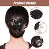 FOTN Flower Hair Bun Roller,Quickly Bun Hair Twister,Ball Hair Clip,Sheer Fabric Hair Bun Maker for Long Thick Hair Accessories for Women Girls (Color : 2PCS) view 2