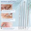 FEITA Blackhead Remover Comedone Extractor Tool, Face Black Head Needle & Curved Tip Acne Tweezers Kit with Metal Box, Facial Stainless Pimple Removal Tools Kit for Nose, Silver 8Pcs view 4