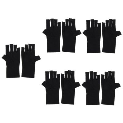FOMIYES 5 Pairs Uv Gloves for Nails Nail Art Supplies Gel Manicure Sun Protection Gloves