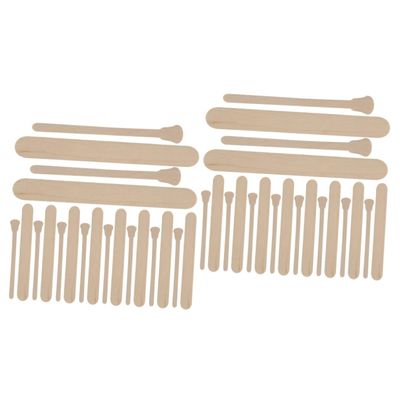 Beaupretty 200pcs Waxing Sticks Wooden Applicators for Hair Removal Handheld Spatulas for Body Eyebrow and Lip Waxing Smooth Edges for Safe Use