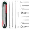 FEITA Blackhead Remover Pimple Popper Tool Kit, Comedone Pimple Extractor Acne Tools for Face Nose, Stainless Acne Needle Zit Popping Removal Facials Tool, Silver 4Pcs view 1