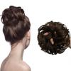 Generic Hair Accessories For Women Stylish - Juda Hair Buns - Messy Bun Hair Extension - Artificial Fake Donuts Maker Scrunchies - With Elastic Rubber band - Natural Brown - 1 Pc - (25GR) view 1