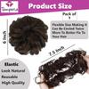 Generic Hair Accessories For Women Stylish - Juda Hair Buns - Messy Bun Hair Extension - Artificial Fake Donuts Maker Scrunchies - With Elastic Rubber band - Natural Brown - 1 Pc - (25GR) view 3