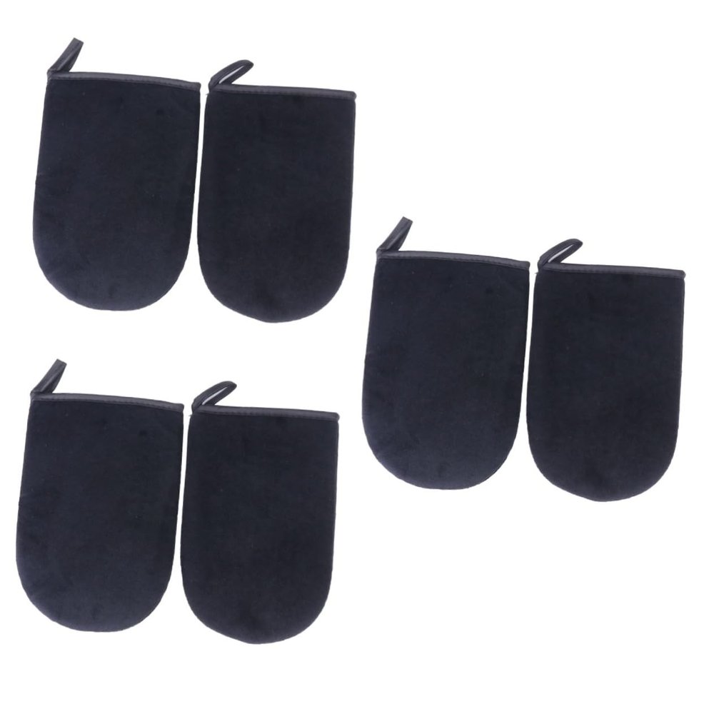 FRCOLOR 6pcs Self Tanning Applicator Gloves Black Lint Mitts for Even Application of Sunless Tanning Cream Comfortable and Easy to Use for Men and Women