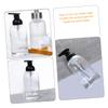 Amosfun Glass Soap Dispenser Pump Bottle Refillable Lotion and Shampoo Container Leak Design for Bathroom and Kitchen Use for Body Wash and Liquid Soap view 4