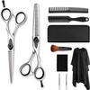 Barber Scissors Set 6.0 Inch Silver Hairdressing Scissors Tool Set Flat Tooth Scissors Bangs Scissors Set Scissors Hairdresser Hairdressing Scissors Boys and Girls Gifts (Size : 10PCS) view 1