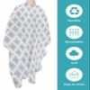 Abstract Blue Barber Cape - Salon Hair Cutting Cape for Women,Men,Kids,Adults,Haircut Cape with Adjustable Elastic Neckline Hairdressing Stylist Cape Gown Accessories Geometric Modern Boho Art view 2