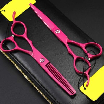 Left Handed Professional Hairdressing Scissor,Perfect for Hair Salon Barber Moustache Haircut Comes with Beautiful Black Scissors Pouch Case Hairdresser and Home Use to Trim Your Beard