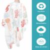 Coral Ocean Barber Cape,Salon Hair Cutting Cape for Women,Men,Kids,Adults,Haircut Cape with Adjustable Elastic Neckline Hairdressing Stylist Cape Summer Beach Coastal Turtle Starfish Jellyfish view 2