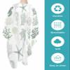 Coastal Summer Barber Cape,Salon Hair Cutting Cape for Women,Men,Kids,Adults,Haircut Cape with Adjustable Elastic Neckline Hairdressing Stylist Cape Accessories Sea Turtle Sage Green Coral Starfish view 2