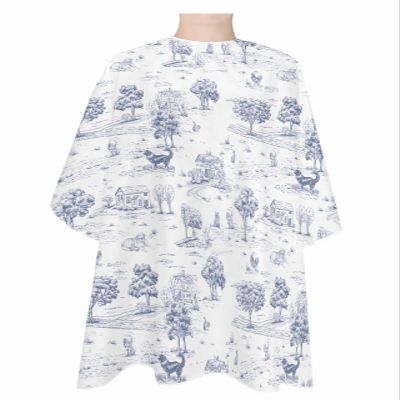 Countryside Cottage Barber Cape,Salon Hair Cutting Cape for Women,Men,Kids,Adults,Haircut Cape with Adjustable Elastic Neckline Hairdressing Stylist Cape Accessories Rustic Tree Abstract Painting Blue