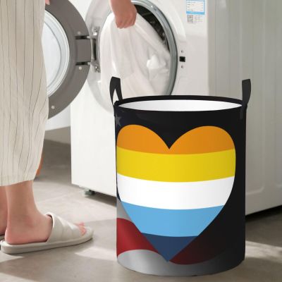Aroace Pride Lgbta Circular Hamper Lasting Organization Bedroom Bathroom Dcor