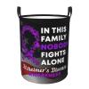 Alzheimers Awareness Purple Ribbon Circular Hamper Lasting Organization Bedroom Bathroom Dcor view 2