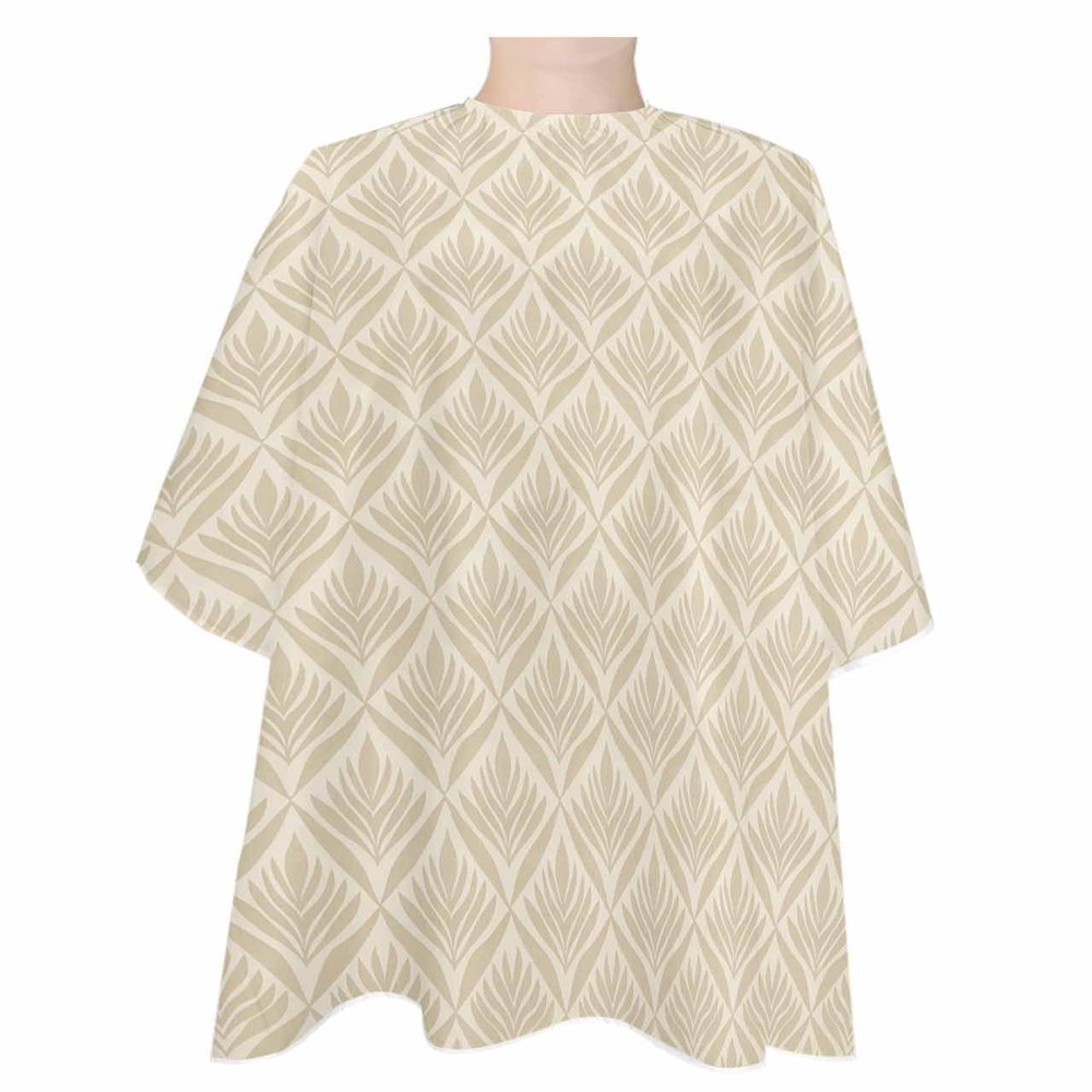 Yellow Geometric Floral Barber Cape,Salon Hair Cutting Cape for Women,Men,Kids,Adults,Haircut Cape with Adjustable Elastic Neckline Hairdressing Stylist Cape Accessories Contemporary Minimalist Art