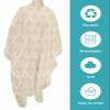 Yellow Geometric Floral Barber Cape,Salon Hair Cutting Cape for Women,Men,Kids,Adults,Haircut Cape with Adjustable Elastic Neckline Hairdressing Stylist Cape Accessories Contemporary Minimalist Art view 2