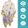 Purple Yellow Flower Barber Cape,Salon Hair Cutting Cape for Women,Men,Kids,Adults,Haircut Cape with Adjustable Elastic Neckline Hairdressing Stylist Cape Accessories Spring Botanical Blossom Floral view 2