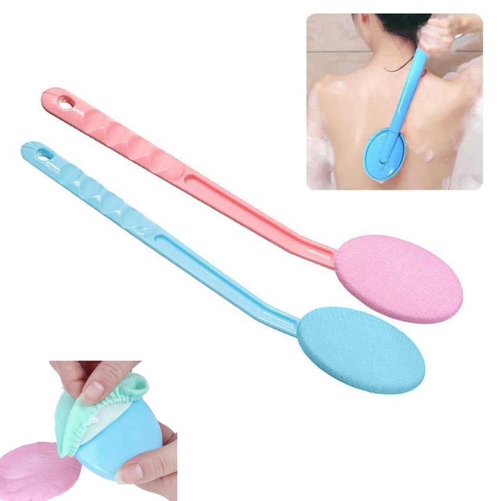 2 Pack 15 Inch Easy Lotion Applicator, Back Rubs Massager Bath Brush, Extra Long Handle, Easily Self Apply Lotions, Great for Body Care