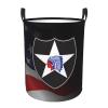 2nd Infantry Division Circular Hamper Lasting Organization Bedroom Bathroom Dcor view 2
