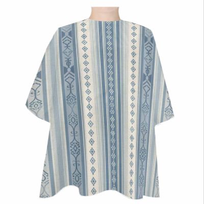 Blue Bohemia Stripes,Boho Vintage Flower Line Art Barber Cape,Salon Hair Cutting Cape for Women,Men,Kids,Adults,Haircut Cape with Adjustable Elastic Neckline Hairdressing Stylist Cape Gown Accessories