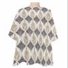 Brown Geometric Leaves Barber Cape,Salon Hair Cutting Cape for Women,Men,Kids,Adults,Haircut Cape with Adjustable Elastic Neckline Hairdressing Stylist Cape Gown Accessories Retro Modern Abstract Grey view 1