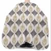 Brown Geometric Leaves Barber Cape,Salon Hair Cutting Cape for Women,Men,Kids,Adults,Haircut Cape with Adjustable Elastic Neckline Hairdressing Stylist Cape Gown Accessories Retro Modern Abstract Grey view 3