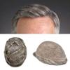 NinthAvenue Basics Toupee for Men Humam Hair Replacement System Full French Lace Mens Toupee Hairpiece Bleached Knot Full Lace Hair System for Men#365 3# DARK BROWN+65% GREY7x9 light to medium density view 1