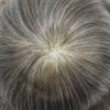 NinthAvenue Basics Toupee for Men Humam Hair Replacement System Full French Lace Mens Toupee Hairpiece Bleached Knot Full Lace Hair System for Men#365 3# DARK BROWN+65% GREY7x9 light to medium density view 4