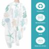 Aqua Teal Coral Barber Cape,Salon Hair Cutting Cape for Women,Men,Kids,Adults,Haircut Cape with Adjustable Elastic Neckline Hairdressing Stylist Cape Accessories Sea Turtle Starfish Shell Seahorse view 2