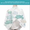 Aqua Teal Coral Barber Cape,Salon Hair Cutting Cape for Women,Men,Kids,Adults,Haircut Cape with Adjustable Elastic Neckline Hairdressing Stylist Cape Accessories Sea Turtle Starfish Shell Seahorse view 4