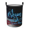 A Dream Is A Wish Your Heart Makes Circular Hamper Lasting Organization Bedroom Bathroom Dcor view 2