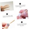 Beatifufu Manicure Tools Set 50 Pcs Nail Art Wood Sticks Cuticle Pusher Nail Cleaning Stick view 2