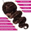 Ponytail Hair Extension #4 Chocolate Dark Brown Ponytail Extension Brazilian Remy Hair Body Wave Drawstring Ponytail Hair Pieces Clip In Human Hair Pony Tail Extension Ponytail Hairpiece (Color : 160 view 2