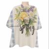 Botanical Flower Barber Cape,Salon Hair Cutting Cape for Women,Men,Kids,Adults,Haircut Cape with Adjustable Elastic Neckline Hairdressing Stylist Cape Gown Accessories Spring Summer Plant Lattice Blue view 1