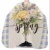 Botanical Flower Barber Cape,Salon Hair Cutting Cape for Women,Men,Kids,Adults,Haircut Cape with Adjustable Elastic Neckline Hairdressing Stylist Cape Gown Accessories Spring Summer Plant Lattice Blue view 3