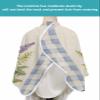 Botanical Flower Barber Cape,Salon Hair Cutting Cape for Women,Men,Kids,Adults,Haircut Cape with Adjustable Elastic Neckline Hairdressing Stylist Cape Gown Accessories Spring Summer Plant Lattice Blue view 4