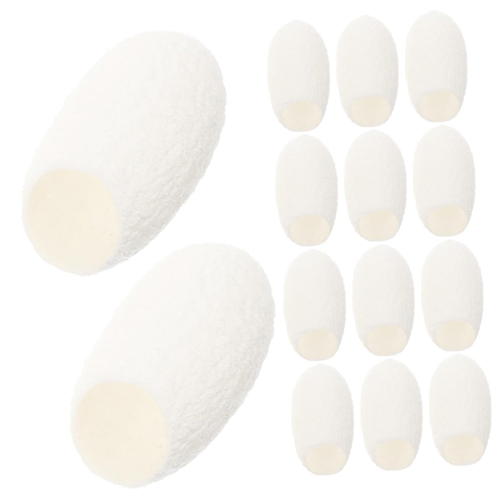 Mikinona 60pcs Silk Ball Facial Balls Skincare Face Balls Silkworm Balls for Deep Face Cleaning