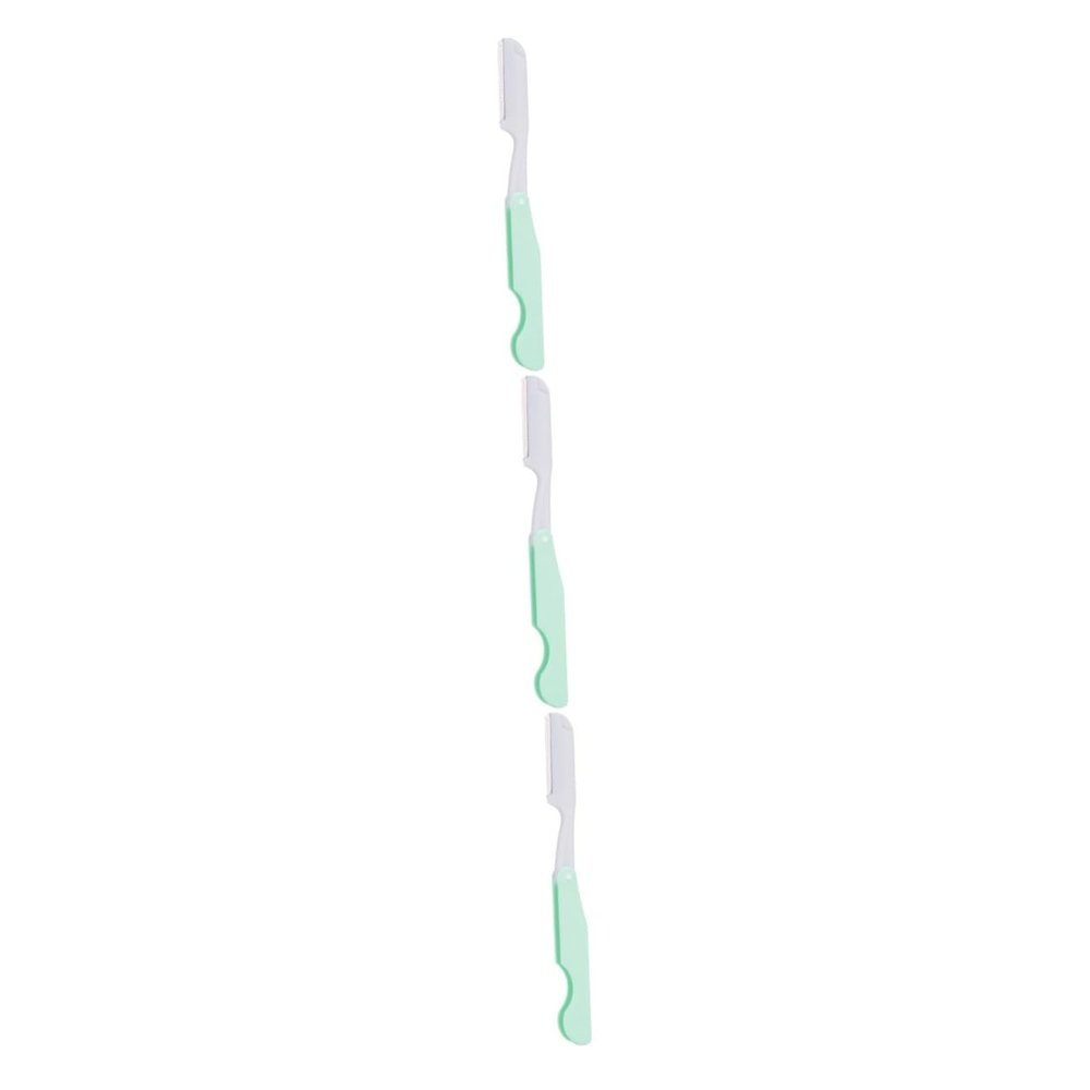 NOLITOY 3pcs Women Eyebrow Trimmer Folding Design Replaceable Blades for Precision Grooming and Travel Random