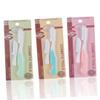 NOLITOY 3pcs Women Eyebrow Trimmer Folding Design Replaceable Blades for Precision Grooming and Travel Random view 3