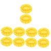 Beaupretty 10pcs Round Lace Beauty Hat for Hair Care Soft Silk Night Sleeping Cap Yellow for Sleeping Face Washing and Hair Moisture Sealing view 1