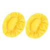 Beaupretty 10pcs Round Lace Beauty Hat for Hair Care Soft Silk Night Sleeping Cap Yellow for Sleeping Face Washing and Hair Moisture Sealing view 2