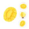 Beaupretty 10pcs Round Lace Beauty Hat for Hair Care Soft Silk Night Sleeping Cap Yellow for Sleeping Face Washing and Hair Moisture Sealing view 4