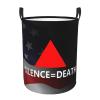 Action=Life Silence=Death Pride Flag Circular Hamper Lasting Organization Bedroom Bathroom Dcor view 2