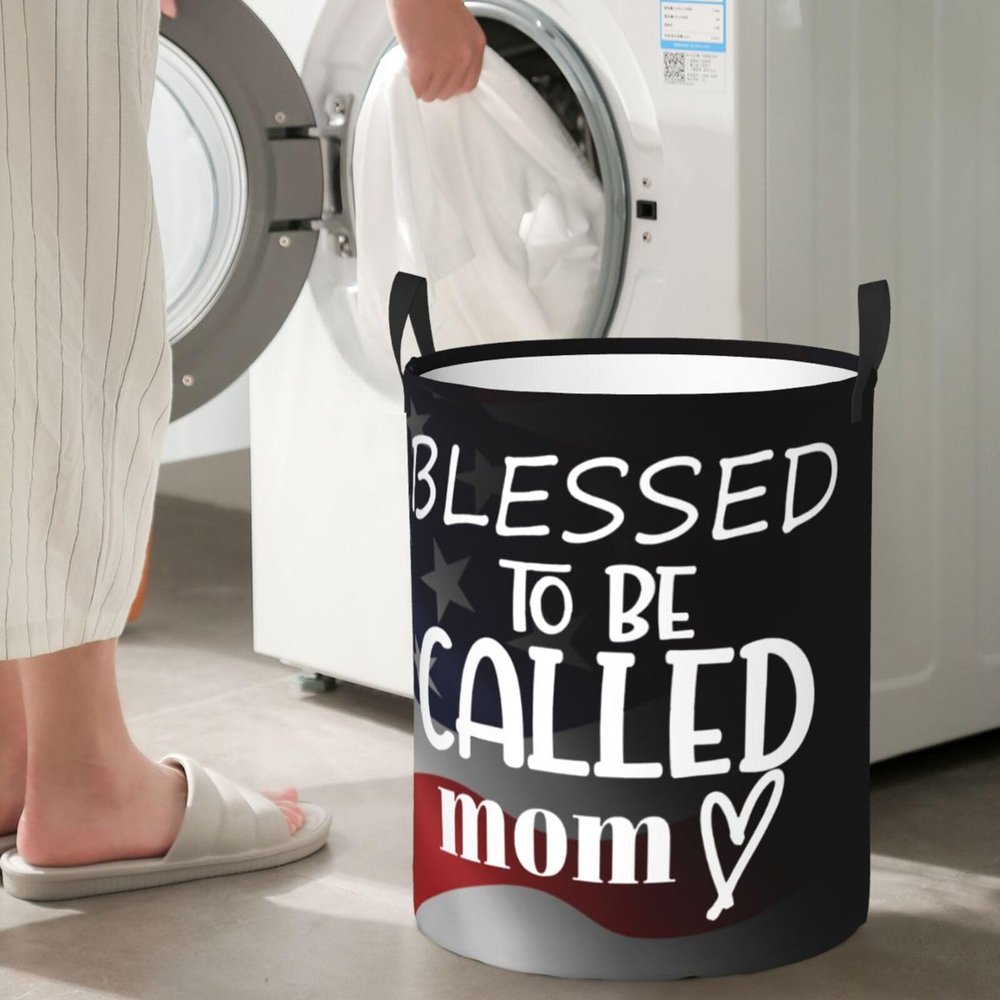 Mother Gifts Blessed To Be Called Mom Circular Hamper Lasting Organization Bedroom Bathroom Dcor