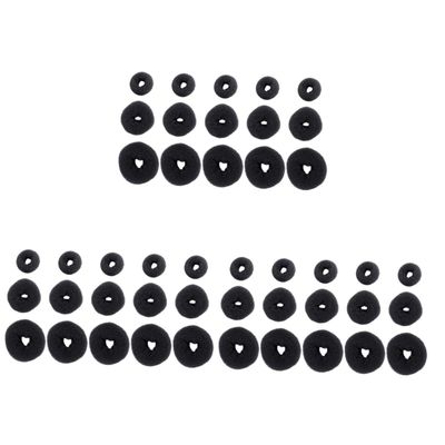 FOMIYES 45pcs Hair Bun Makers Set Invisible Donut Shaper for Effortless Buns Updos Ponytails Suitable for Hair Types Black Small Medium Large
